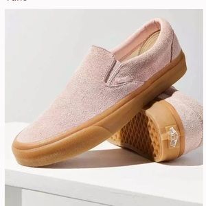 Classic Vans Slip On Sneakers Blush Suede Size 7
